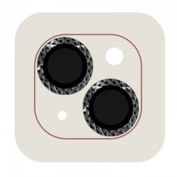Защитное стекло Metal Shine на камеру (в упак.) для Apple iPhone 15 (6.1") / 15 Plus (6.7"), Черный / Midnight