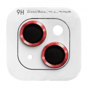 Захисне скло Metal Classic на камеру (в упак.) Apple iPhone 15 (6.1") / 15 Plus (6.7"), Червоний / Red