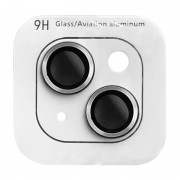 Захисне скло Metal Classic на камеру (в упак.) Apple iPhone 15 (6.1") / 15 Plus (6.7"), Срібний / Silver