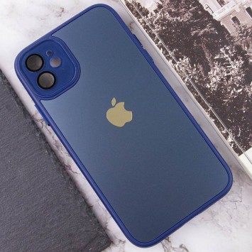 Чехол TPU+Glass Sapphire Midnight для Apple iPhone 12 (6.1"), Синий / Deep navy - Чехлы для iPhone 12 - изображение 4