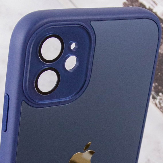 Чехол TPU+Glass Sapphire Midnight для Apple iPhone 12 (6.1"), Синий / Deep navy