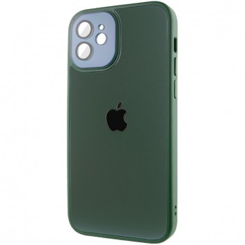 Чехол TPU+Glass Sapphire Midnight для Apple iPhone 12 (6.1"), Зеленый / Forest green - Чехлы для iPhone 12 - изображение 2