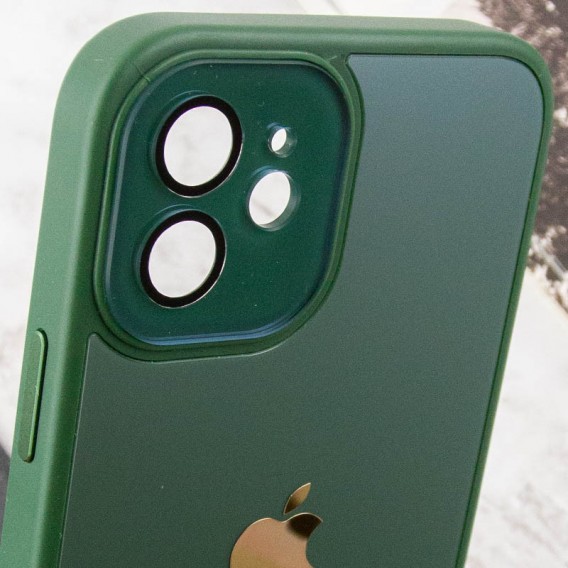 Чохол TPU+Glass Sapphire Midnight для Apple iPhone 12 (6.1"), Зелений / Forest green