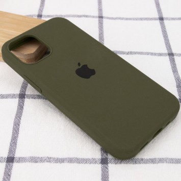 Чехол Silicone Case Full Protective (AA) для Apple iPhone 15 (6.1"), Зеленый / Dark Olive - iPhone 15 - изображение 2
