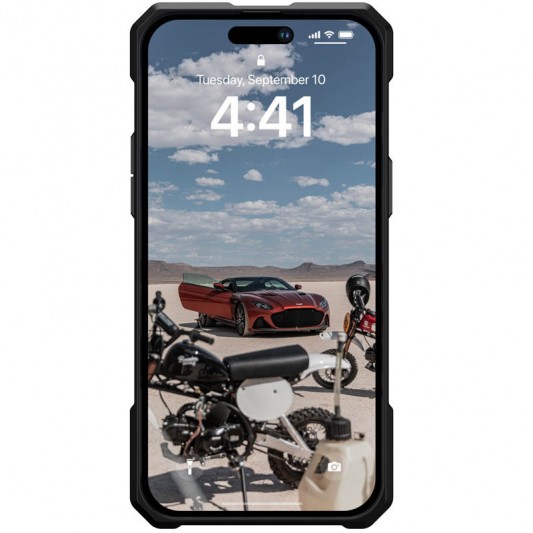 Ударостійкий чохол UAG Monarch Pro with MagSafe Leather для Apple iPhone 15 Pro (6.1"), Чорний - зображення 3 