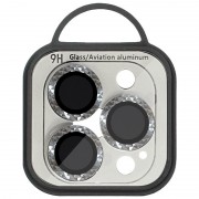 Захисне скло Metal Shine на камеру (в упак.) Apple iPhone 15 Pro (6.1") / 15 Pro Max (6.7"), Срібний / Silver