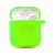 Силиконовый футляр с микрофиброй для наушников Airpods 1/2, Салатовый / Neon green