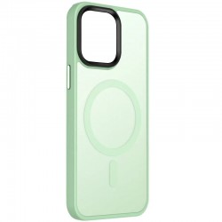 TPU+PC чехол Metal Buttons with MagSafe Colorful для Apple iPhone 13 (6.1"), Мятный