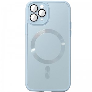 Чехол TPU+Glass Sapphire Midnight with MagSafe для Apple iPhone 11 Pro (5.8"), Голубой / Blue