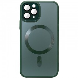 Чехол TPU+Glass Sapphire Midnight with MagSafe для Apple iPhone 11 Pro Max (6.5"), Зеленый / Forest green