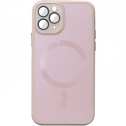 Чехол TPU+Glass Sapphire Midnight with MagSafe для Apple iPhone 11 Pro Max (6.5"), Розовый / Pink Sand