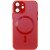Чохол TPU+Glass Sapphire Midnight with MagSafe для Apple iPhone 12 (6.1"), Червоний / Red