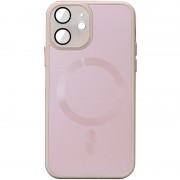 Чохол TPU+Glass Sapphire Midnight with MagSafe для Apple iPhone 12 (6.1"), Рожевий / Pink Sand