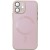 Чехол TPU+Glass Sapphire Midnight with MagSafe для Apple iPhone 12 (6.1"), Розовый / Pink Sand