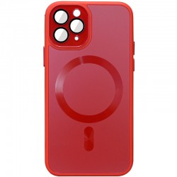 Чехол TPU+Glass Sapphire Midnight with MagSafe для Apple iPhone 12 Pro (6.1"), Красный / Red