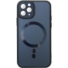 Чохол TPU+Glass Sapphire Midnight with MagSafe для Apple iPhone 12 Pro (6.1"), Чорний / Black