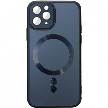 Чохол TPU+Glass Sapphire Midnight with MagSafe для Apple iPhone 12 Pro (6.1"), Чорний / Black