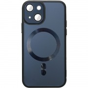 Чехол TPU+Glass Sapphire Midnight with MagSafe для Apple iPhone 13 (6.1"), Черный / Black