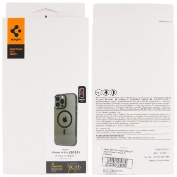 Чехол SGP Ultra Hybrid Mag для Apple iPhone 14 Pro (6.1"), Черный - Чехлы для iPhone 14 Pro - изображение 5
