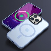 TPU+PC чехол Metal Buttons with MagSafe Colorful для Apple iPhone 14 Pro (6.1"), Голубой