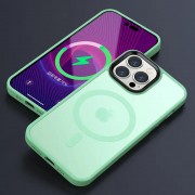 TPU+PC чехол Metal Buttons with MagSafe Colorful для Apple iPhone 12 Pro / 12 (6.1"), Мятный