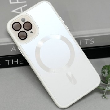 Чехол TPU+Glass Sapphire Midnight with MagSafe для Apple iPhone 11 Pro Max (6.5"), Белый / White - Чехлы для iPhone 11 Pro Max - изображение 2