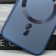 Чехол TPU+Glass Sapphire Midnight with MagSafe для Apple iPhone 12 (6.1"), Синий / Deep navy
