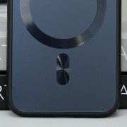 Чехол TPU+Glass Sapphire Midnight with MagSafe для Apple iPhone 12 (6.1"), Черный / Black