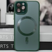 Чехол TPU+Glass Sapphire Midnight with MagSafe для Apple iPhone 13 Pro Max (6.7"), Зеленый / Forest green