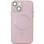 Чехол TPU+Glass Sapphire Midnight with MagSafe для Apple iPhone 14 (6.1"), Розовый / Pink Sand