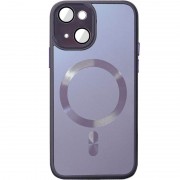 Чехол TPU+Glass Sapphire Midnight with MagSafe для Apple iPhone 14 (6.1"), Фиолетовый / Deep Purple