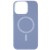 Шкіряний чохол Bonbon Leather Metal Style with MagSafe Apple iPhone 11 (6.1"), Блакитний / Mist blue