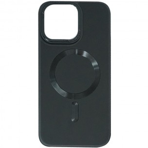 Кожаный чехол Bonbon Leather Metal Style with MagSafe для Apple iPhone 12 Pro / 12 (6.1"), Черный / Black
