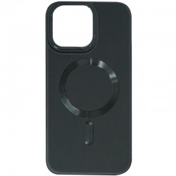 Кожаный чехол Bonbon Leather Metal Style with MagSafe для Apple iPhone 12 Pro Max (6.7"), Черный / Black