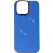 Шкіряний чохол Bonbon Leather Metal Style with MagSafe для Apple iPhone 14 Plus (6.7"), Синій / Indigo