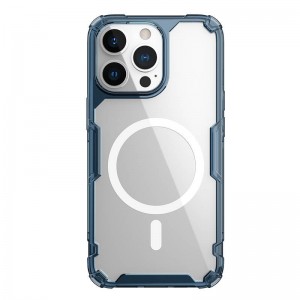 TPU чехол Nillkin Nature Pro Magnetic для Apple iPhone 15 Pro Max (6.7"), Синий (прозрачный)