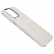 Шкіряний чохол Bonbon Leather Metal Style with MagSafe Apple iPhone 12 Pro / 12 (6.1"), Рожевий / Light pink