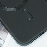 Кожаный чехол Bonbon Leather Metal Style with MagSafe для Apple iPhone 12 Pro / 12 (6.1"), Черный / Black