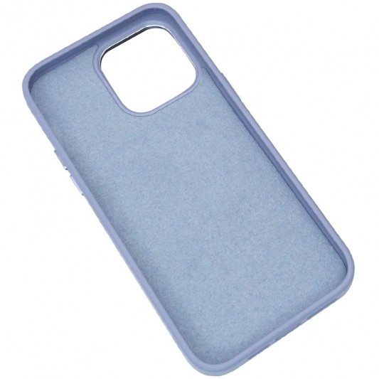 Кожаный чехол Bonbon Leather Metal Style with MagSafe для Apple iPhone 13 (6.1"), Голубой / Mist blue - изображение 2