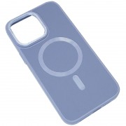 Шкіряний чохол Bonbon Leather Metal Style with MagSafe Apple iPhone 13 Pro (6.1"), Блакитний / Mist blue