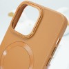 Шкіряний чохол Bonbon Leather Metal Style with MagSafe Apple iPhone 13 Pro Max (6.7"), Коричневий / Brown