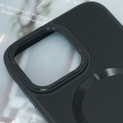 Шкіряний чохол Bonbon Leather Metal Style with MagSafe Apple iPhone 14 (6.1"), Чорний / Black