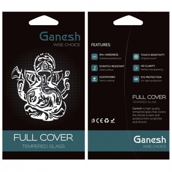 Захисне скло Ganesh (Full Cover) для Apple iPhone 15 Plus (6.7"), Чорний - iPhone 15 Plus - зображення 2 