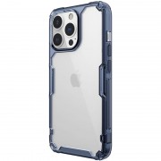 TPU чехол Nillkin Nature Pro Series для Apple iPhone 15 Pro Max (6.7"), Синий (прозрачный)