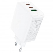 Зарядное устройство Acefast A41 PD65W GaN (2*USB-C+USB-A), White
