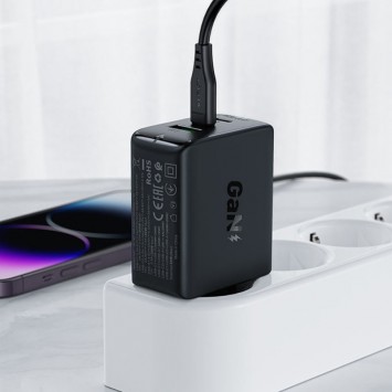 Зарядное устройство Acefast A41 PD65W GaN (2*USB-C+USB-A), Black - Сетевые зарядные устройства (220 В) - изображение 3