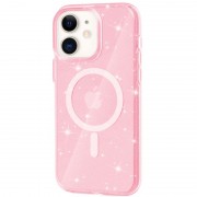 Чохол TPU Galaxy Sparkle (MagFit) для Apple iPhone 11 (6.1"), Pink+Glitter