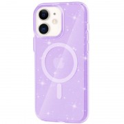 Чохол TPU Galaxy Sparkle (MagFit) для Apple iPhone 11 (6.1"), Purple+Glitter