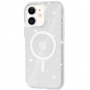 Чохол TPU Galaxy Sparkle (MagFit) для Apple iPhone 11 (6.1"), Clear+Glitter