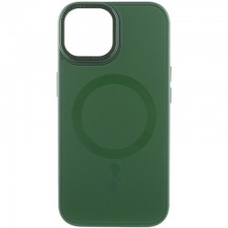 Чохол TPU+Glass Sapphire Midnight Open Camera with MagSafe для Apple iPhone 15 (6.1"), Зелений / Forest green